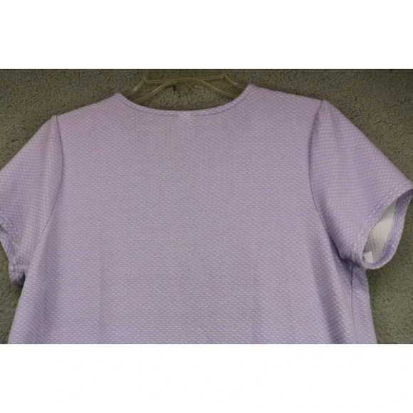 Pink K Women's Purple Full Zip Embroidered Pajama Gown-Medium-Pockets - Picture 8 of 11